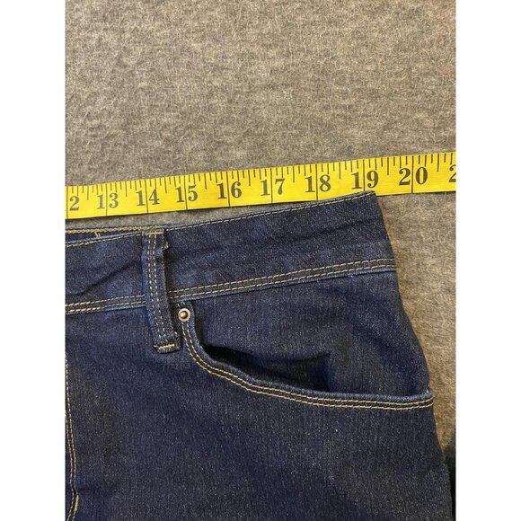 California Vintage Jeans Womens 18 Blue Dark Wash Straight High Rise Stretch - Picture 5 of 8